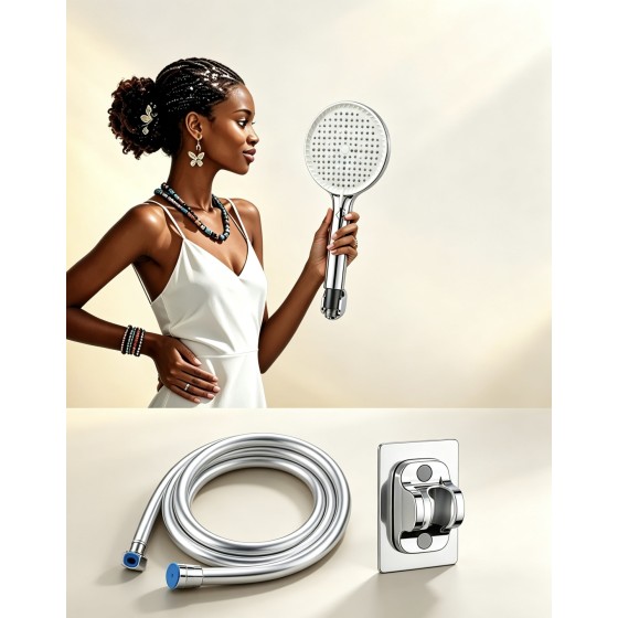 H27 chrome shower handle set,stock